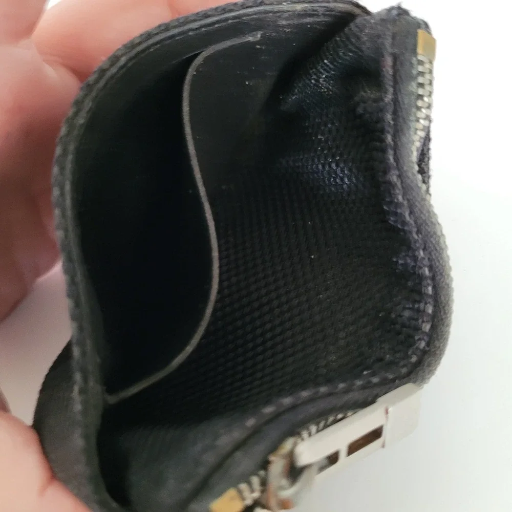 Louis Vuitton Damier Geant Cles Key Pouch Black Canvas Coin Purse M93549
